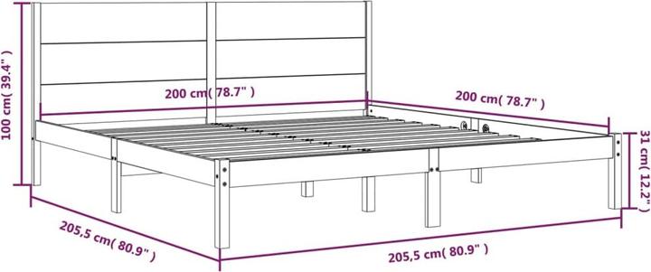 Image du produit vidaXL Bettgestell (200 x 200 cm)