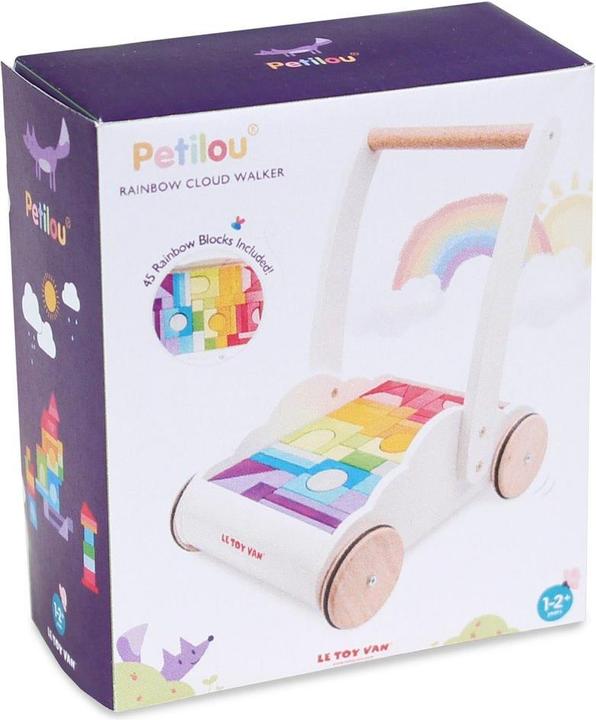 Actual product image Le Toy Van Baby walker with blocks in rainbow colours