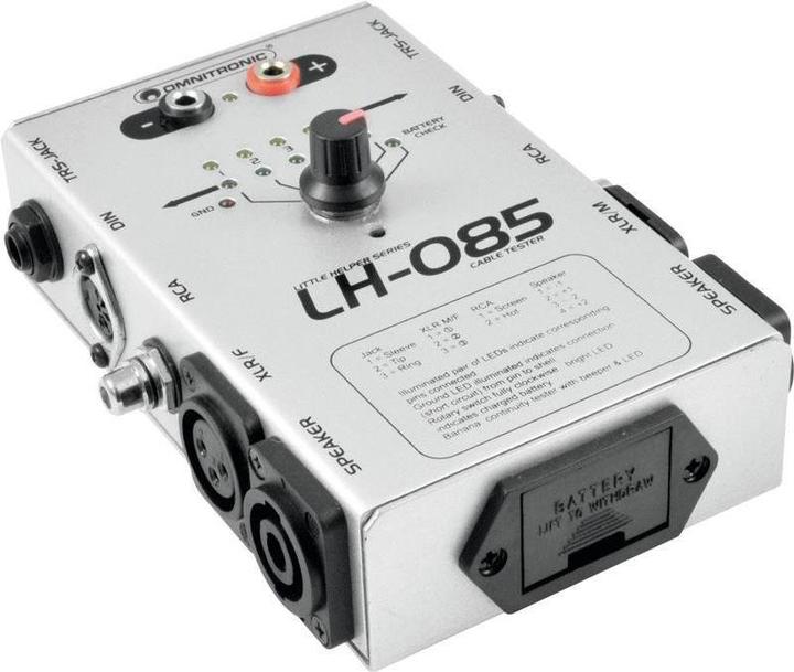 Immagine prodotto Omnitronic LH-085 Tester per cavi (Tester di cavi audio)