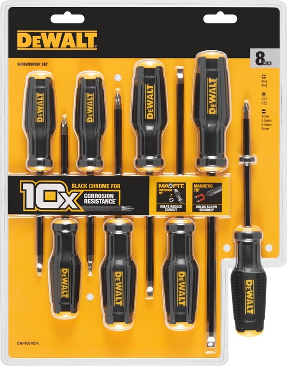 Actual product image DeWalt MAXFIT Screwdriver Set 8 pcs. (Port)