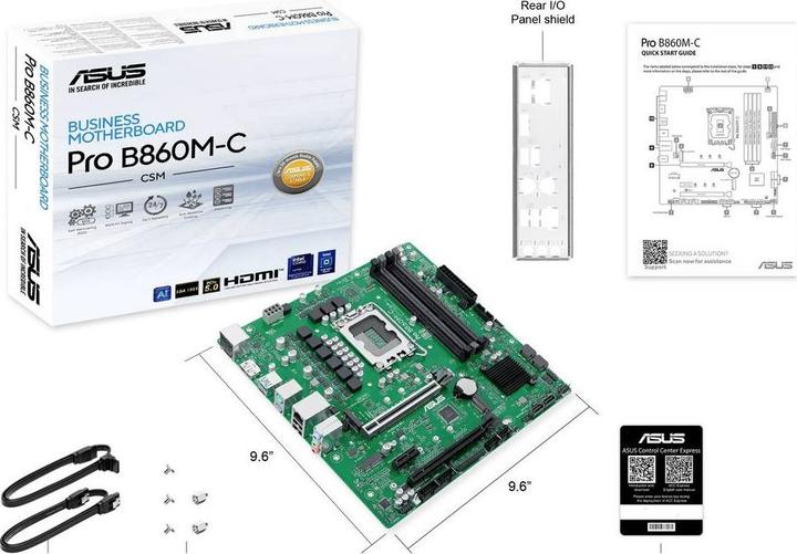 Actual product image ASUS PRO B860M-C-CSM (LGA 1851, Intel B860, mATX)