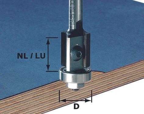 Produktbild Hws Bündigfräser mit HM-Wendeschneiden und Kugellager