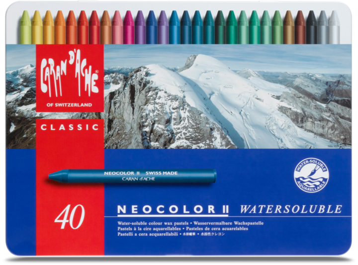 Image du produit Caran d'Ache Neocolor II Aquarelle Metallschachtel (Multicolore, 40 x)