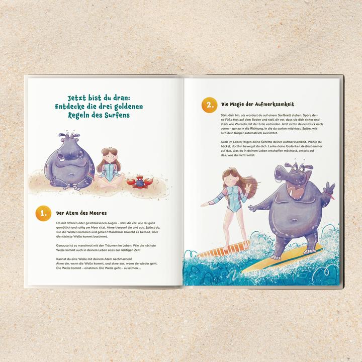 Actual product image Hippo lernt surfen (German, Laura Malina Seiler, 2025)