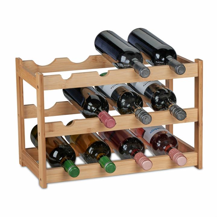 Image du produit Relaxdays Casier à vin (45 x 23.5 x 30 cm, 12 Fl.)