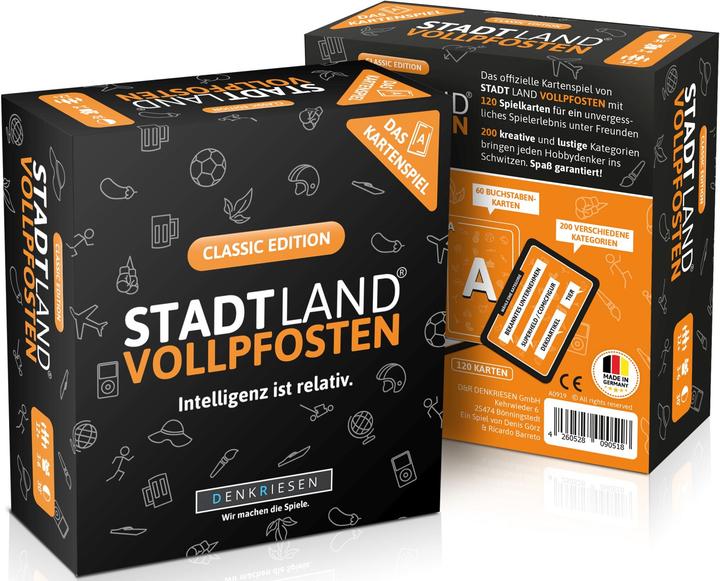 Actual product image Denkriesen Stadt Land Vollpfosten - Classic card game (d) (German, 3 - 6 Players)
