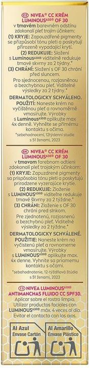 Valeurs nutritives et ingrédients NIVEA Anti-spot lumineux (Noirceur)