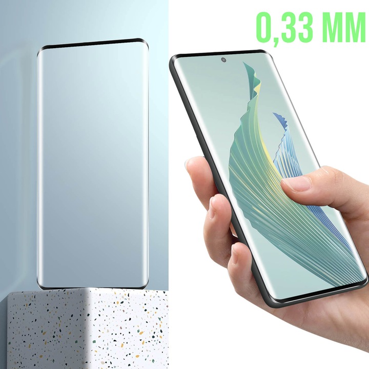 Actual product image Avizar 9H hardness glass display protection film (1 Piece, Honor Magic5 Pro)