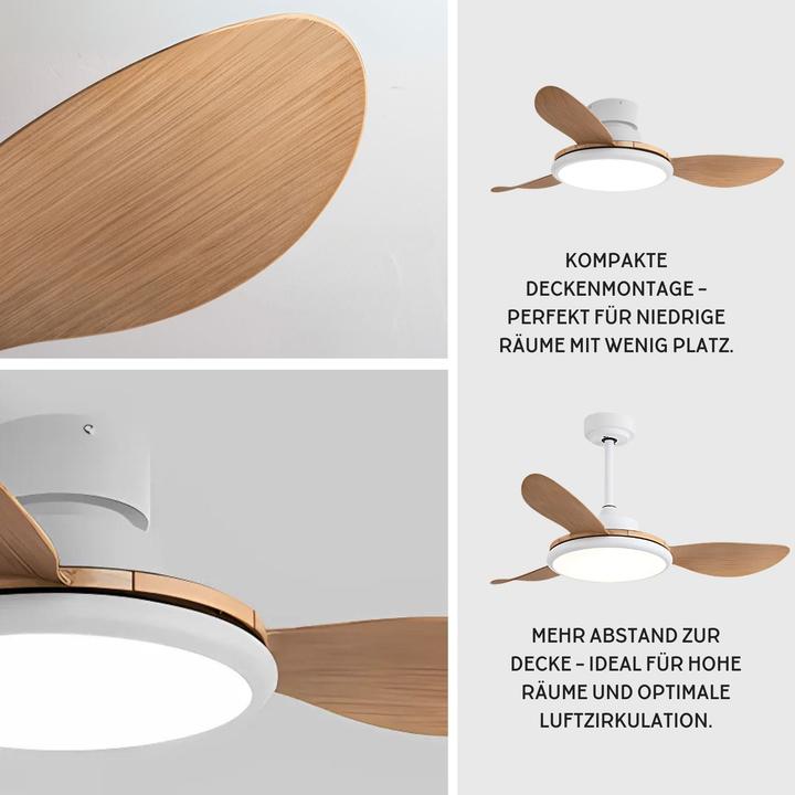 Produktbild Hermex Ventilator mit LED-Beleuchtung Deckenventilator Deckengebläse (20 dB)