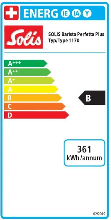 Energy Label Solis Barista Perfetta Plus V2