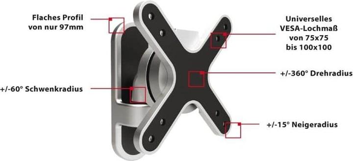 Actual product image PureMounts Pm-Style-23a (Wall, 23", 35 kg)