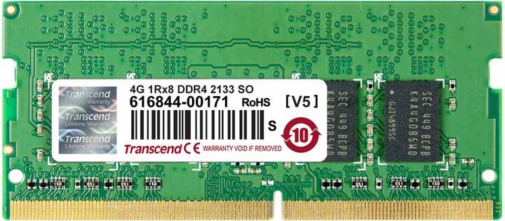 Immagine prodotto Transcend SODIMM DDR4 2133Mhz 4GB Non-ECC 1.2V CL15 (1 x 4GB, 2133 MHz, DDR4-RAM, SO-DIMM)