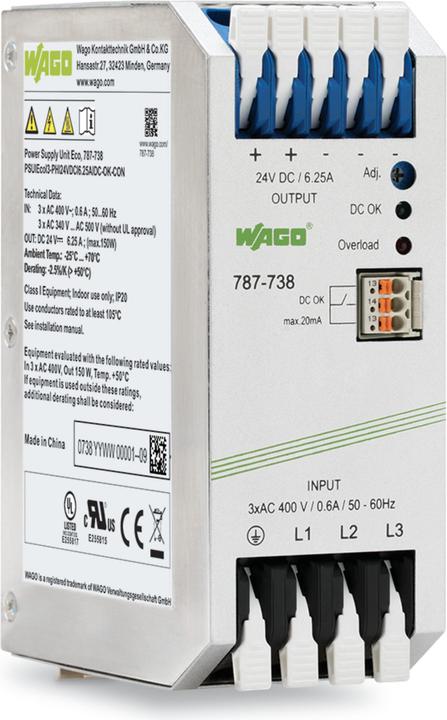 Actual product image Wago DIN-rail power supply unit (DIN-rail