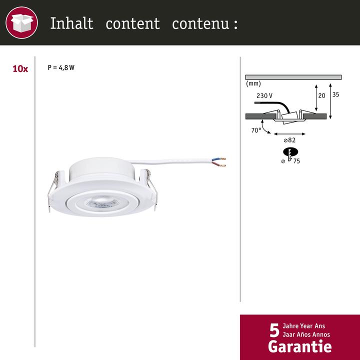 Actual product image Paulmann Recessed luminaires (450 lm)