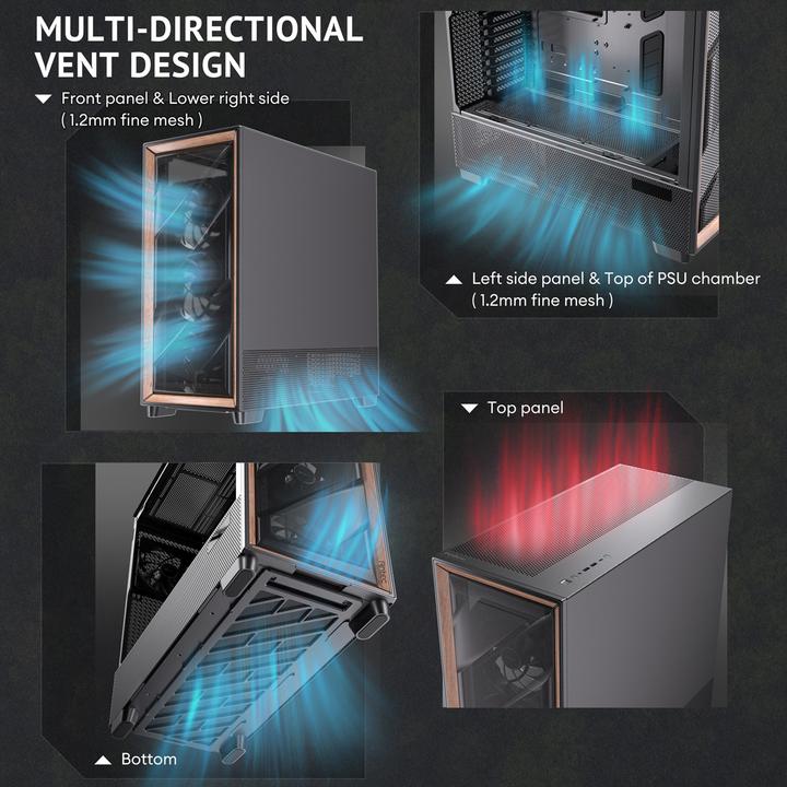 Immagine prodotto Antec Geh FLUX PRO Midi Tower schwarz retail (mATX, ATX, ITX)