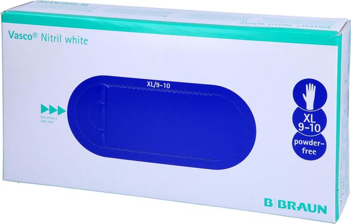 Actual product image B.Braun Vasco Nitrile White Uh XL (XL)