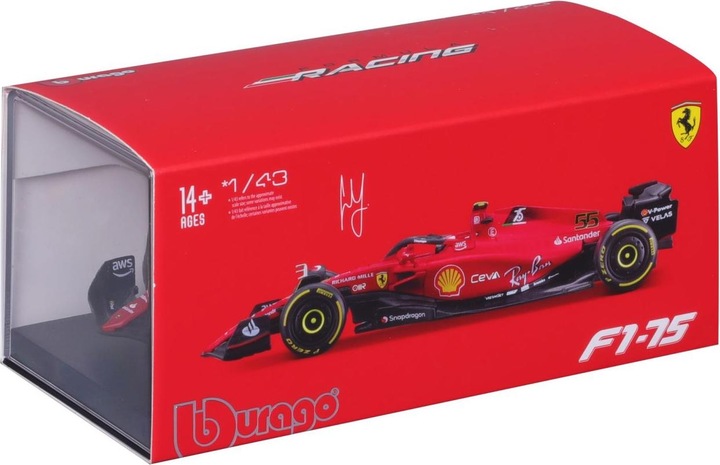 Produktbild Bburago Ferrari F1-75 1/43 C. Sainz 2022