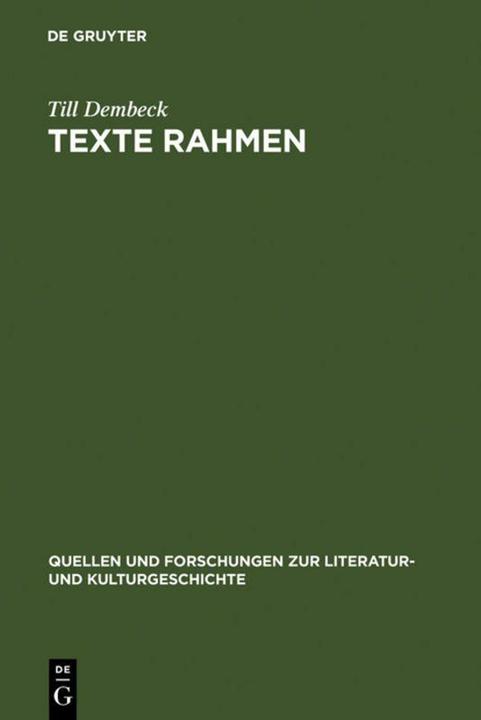 Produktbild Texte rahmen (Deutsch, 2007)