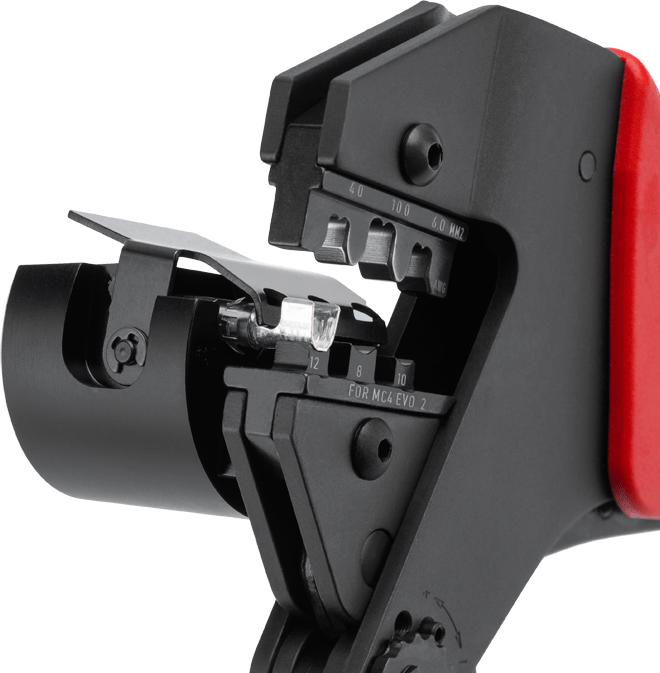 Produktbild Knipex Crimp-Systemzange 97 43 66 EVO (rot/blau, f?r EVO 2 Solar-Steckverbinder) (200 mm)