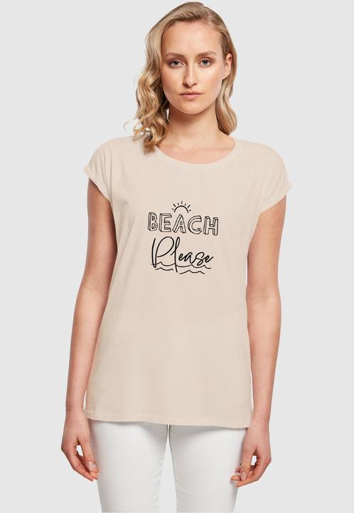 Actual product image Merchcode Ladies Beach Please Extended Shoulder Tee - 112615 (S)