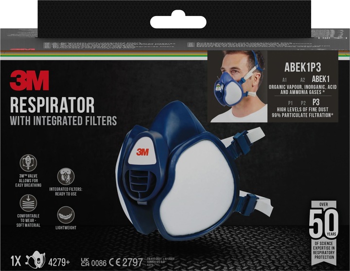 Produktbild 3M Atemschutzmaske (ABEK1P3, ABEK1, 1 x)