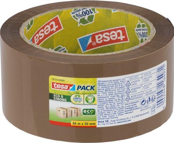 Produktbild tesa tesapack ECO & STRONG Paketband - Umweltschonendes Packband aus 100 % recyceltem Kunststoff (50 mm)