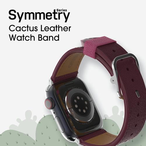Produktbild OtterBox Symmetry Cactus Leather Watch Band für Apple Watch 9/8/7 41mm (40 mm, 38 mm, 41 mm, Veganes Leder)