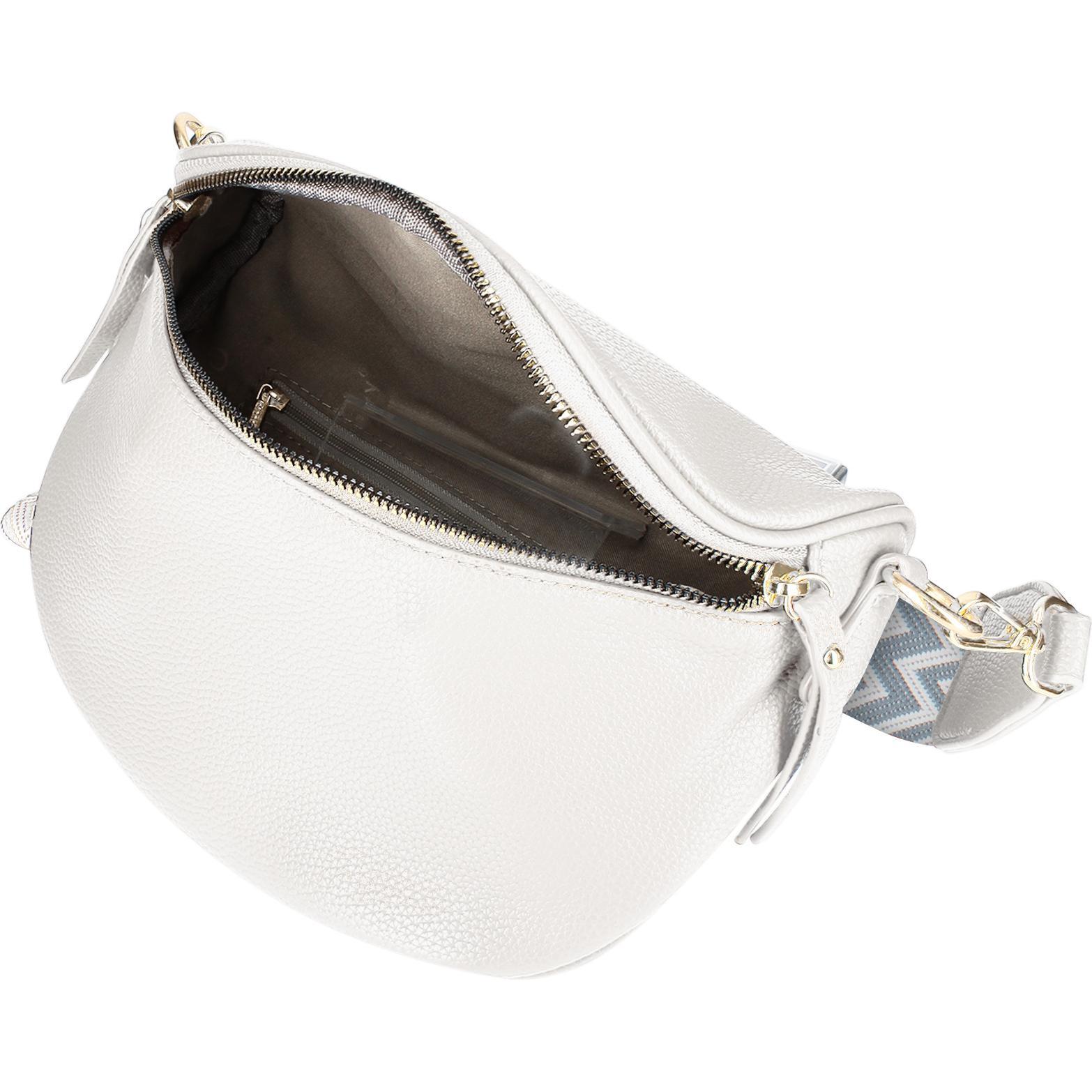 Thumbnail - Gallantry, Bauchtasche, Gürteltasche mit geometrischem Muster, Weiss