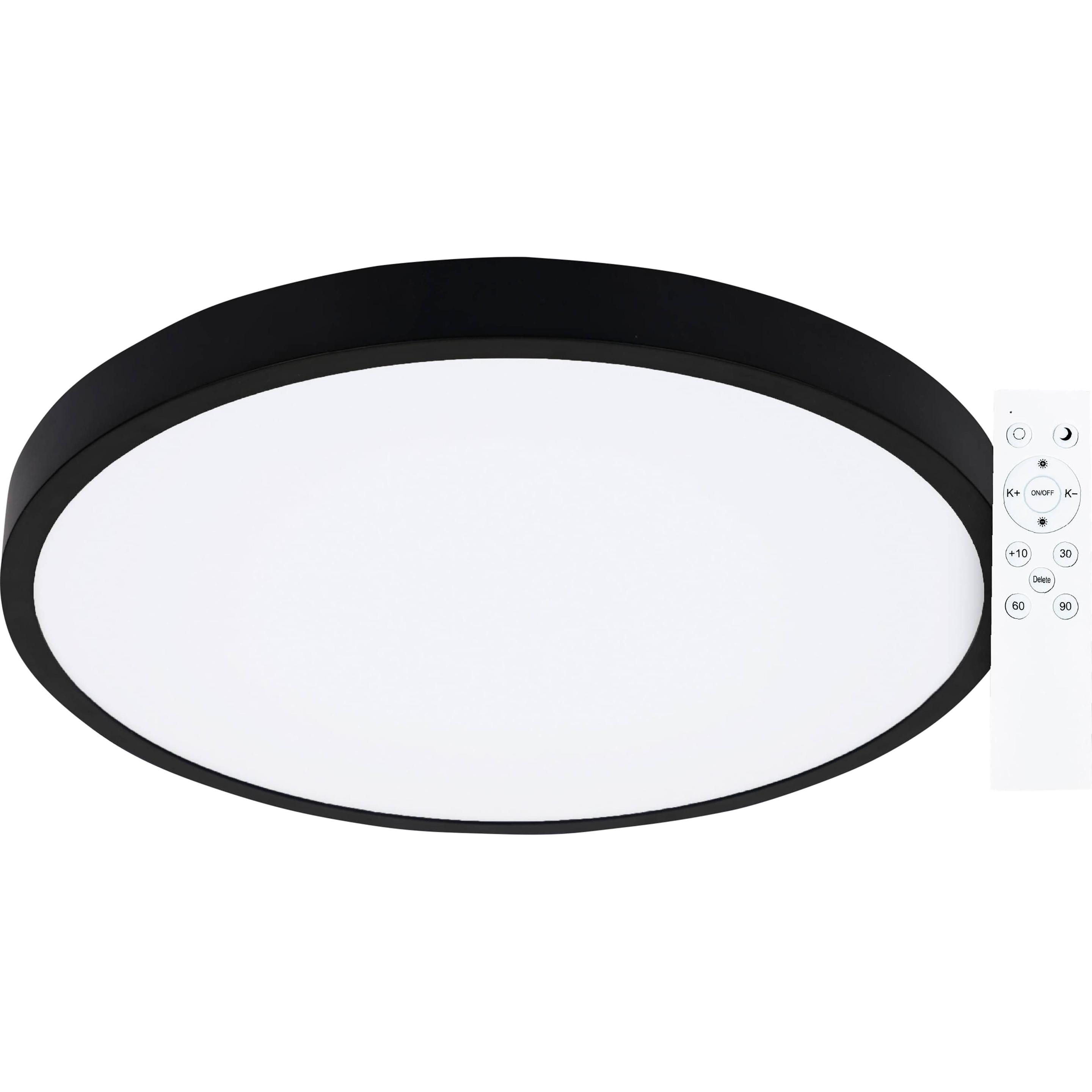 Müller Licht Nero Applique + Plafoniera, Müller-Licht Led-Deckenleuchte Rami 36 Black, 24W, 2500Lm, 2700-6500K, Ip20, Cct (2500 Lm)