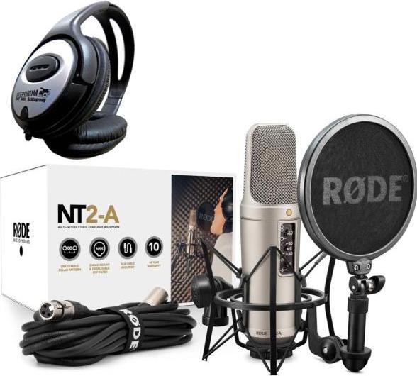 Rode NT2-A Mikrofon Spinne SM6 mit Popschutz Staubschutzbeutel 6m XLR-Kabel Lehr-DVD: Recording mit dem NT2-A mit John Merchant