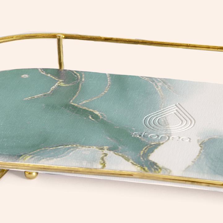 Immagine prodotto Stonea Makea Vassoio per il trucco in oro Nettuno