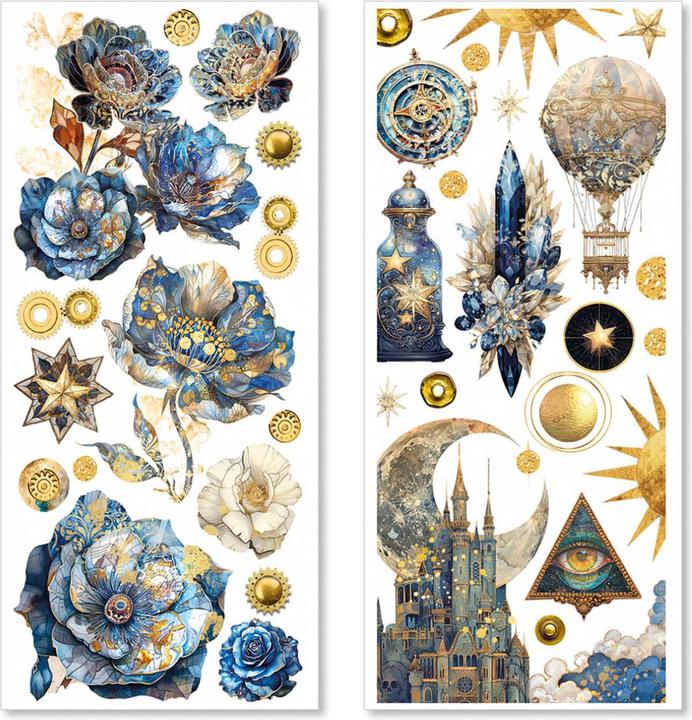 Actual product image Ciao Bella Art Stickers "Celestial", 12 x 26 cm, 5 Blatt (5 Sticker)