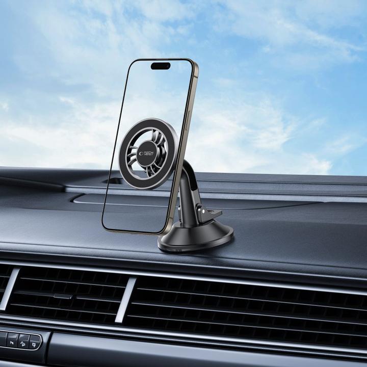 Actual product image Tech-Protect N56 Magnetic MagSafe Car Holder for Cockpit, Windshield Mount - Black