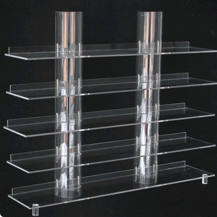 Actual product image Safe TopView wall shelf with black columns