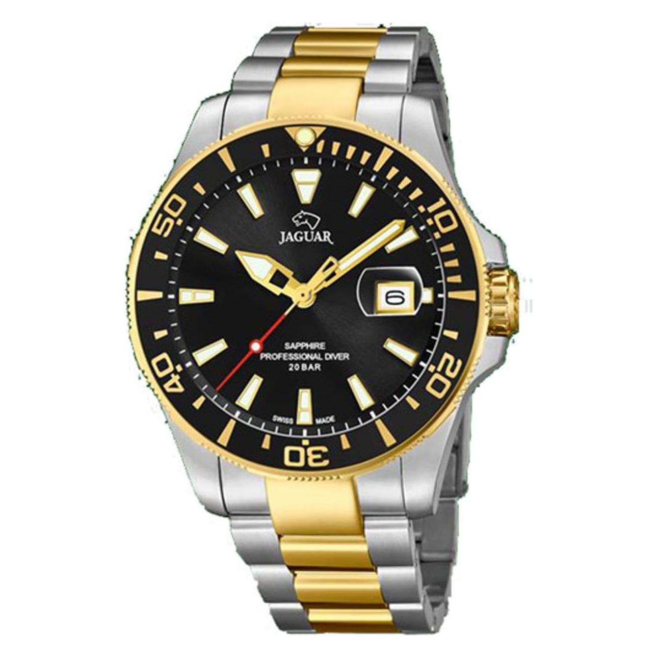 Jaguar, Armbanduhr, Executive, Silber, (Taucheruhr, 44 mm)