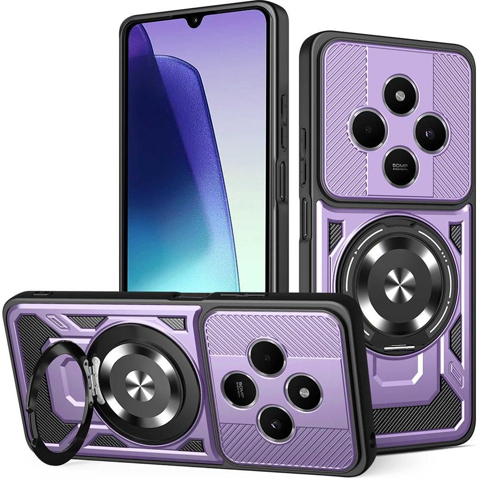 Techsuit Viola - Ruggedcam - Xiaomi Redmi 14C / Poco C75 - Purple (Xiaomi Poco C75, Xiaomi Redmi 14C), Cover Smartphone,