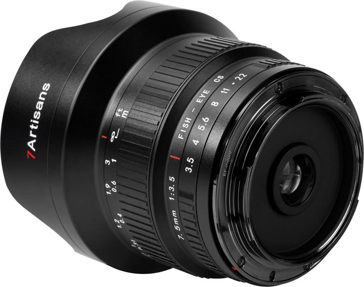 Immagine prodotto 7artisans Lunghezza focale fissa 7,5 mm F/3,5 Ultra Wide APS-C - Canon EF (Canon EF, APS-C / DX)