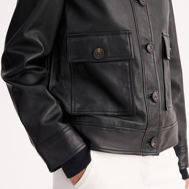 Image du produit Anne Weyburn Kurze Jacke aus Schafsleder (50)