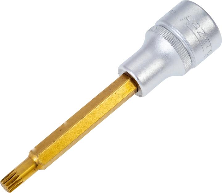 Produktbild HAZET Schraubendreher-Steckschlüsseleinsatz 990LG-9 ∙ Vierkant12,5 mm (1/2 Zoll) ∙ Innen Vielzahn P…