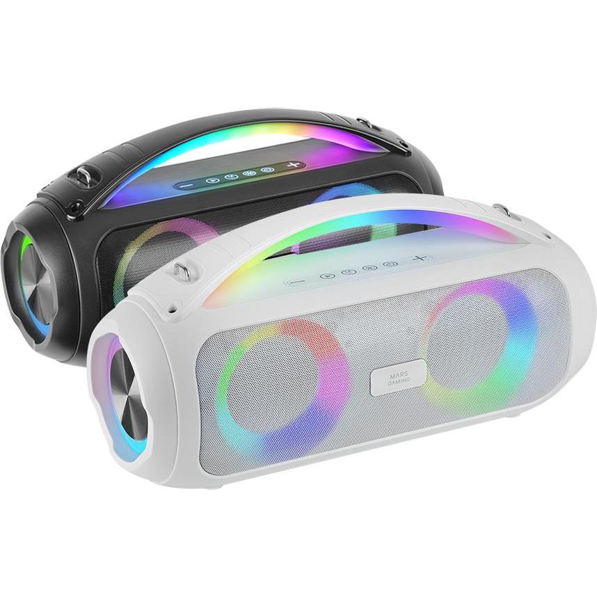 Thumbnail - Mars Gaming Enceintes Nomade Bluetooth Ms-Pulse RGB (Blanc) (8 h, Akkubetrieb), Bluetooth Lautsprecher, Weiss