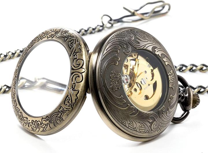 Produktbild Treeweto Unisex Taschenuhr mit Kette (Taschenuhr, 45 mm)
