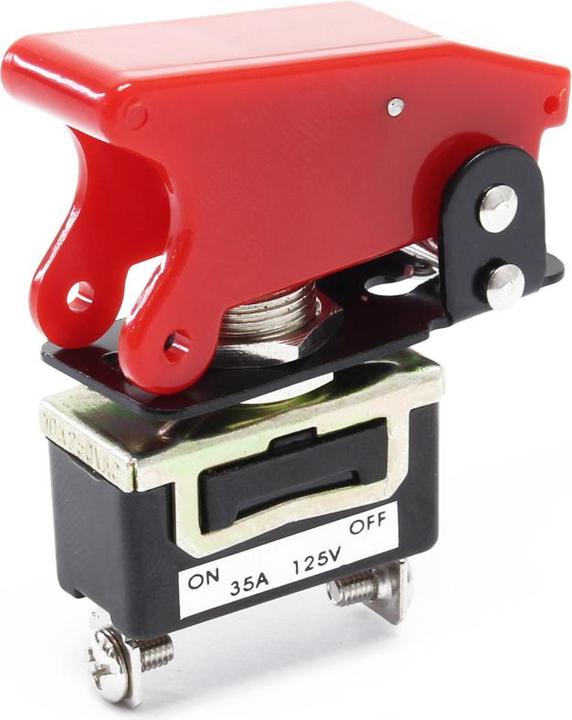 Actual product image Wiltec Kill-Switch, Knock-Out Red 35A 12V - Toggle Switch ON-OFF