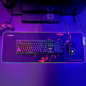 Immagine prodotto Marvo MG011 XL Tappetino per mouse RGB 800x300x4mm (XL)