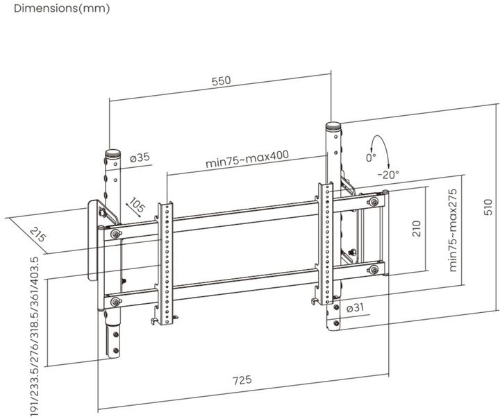 Actual product image Oplite R8 On Top Monitor Mount Black retail (freight forwarding)