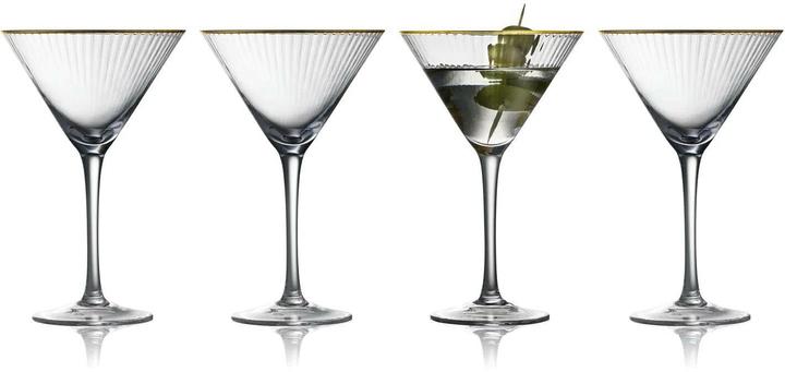 Produktbild Lyngby Martiniglas Palermo Gold 25 cl, 4 Stück, Material (2.50 dl, 4x)