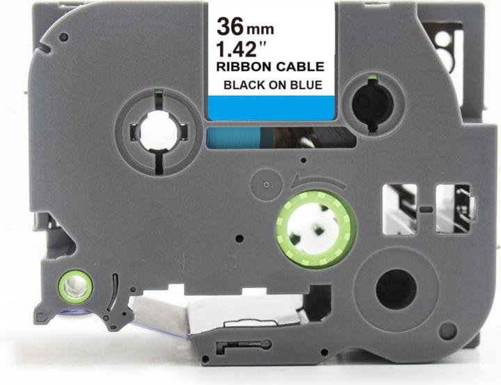 Produktbild Hermex Alternatives Etikettenband zu Brother TZe-FX561 Beschriftungsband (3.60 cm, Blau, Schwarz)