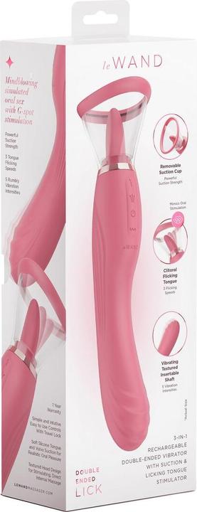 Immagine prodotto Le Wand Lick 3-1 Double Ended Vibe With Licking Tongue Stimulator