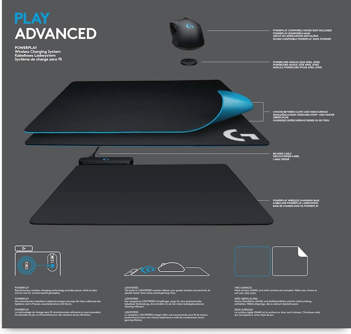 Actual product image Logitech G Powerplay Wireless Charging System (L)
