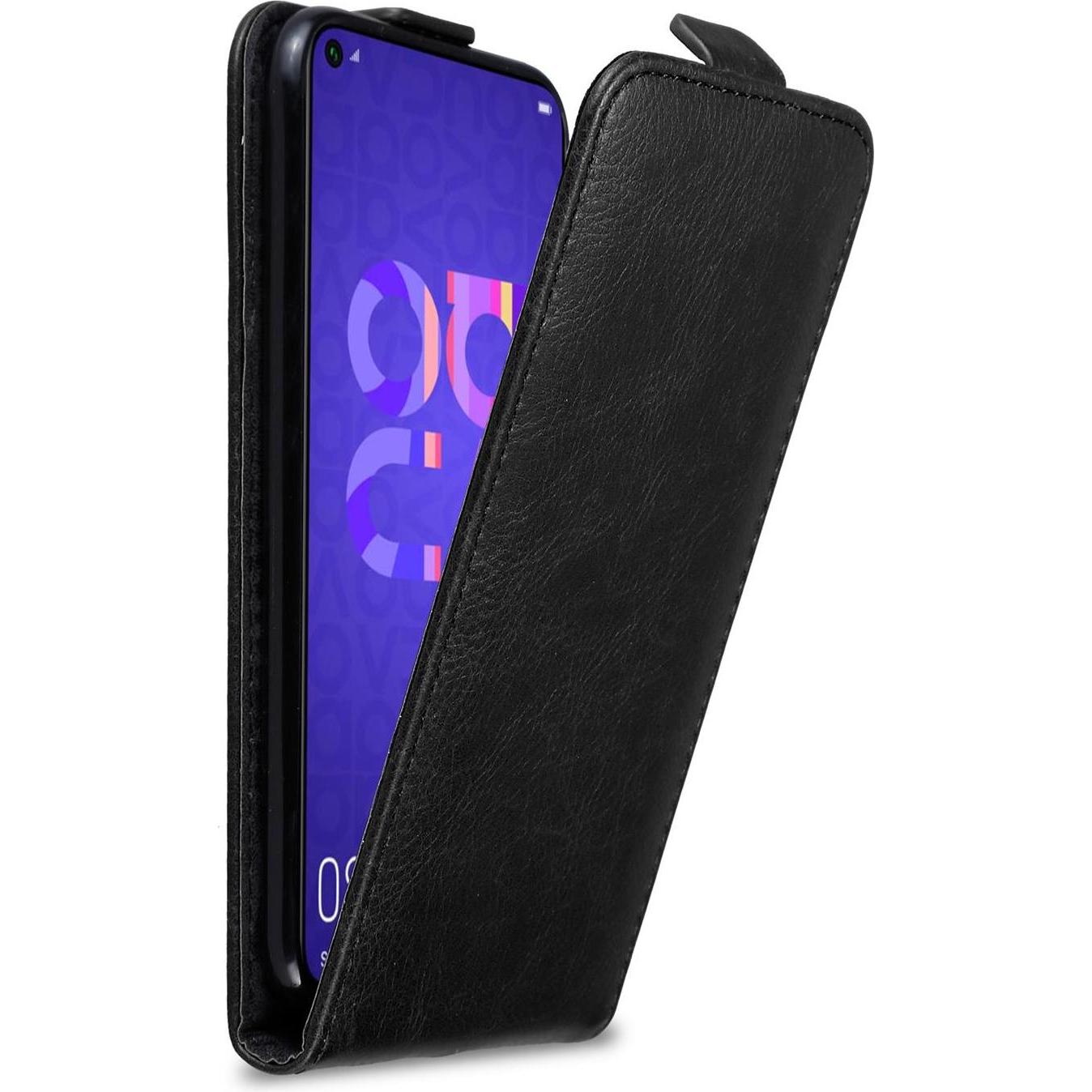 Cadorabo Flip wie Invis Cover (TCL 20S, Huawei Nova 5T, LG K20), Smartphone Hülle, Schwarz