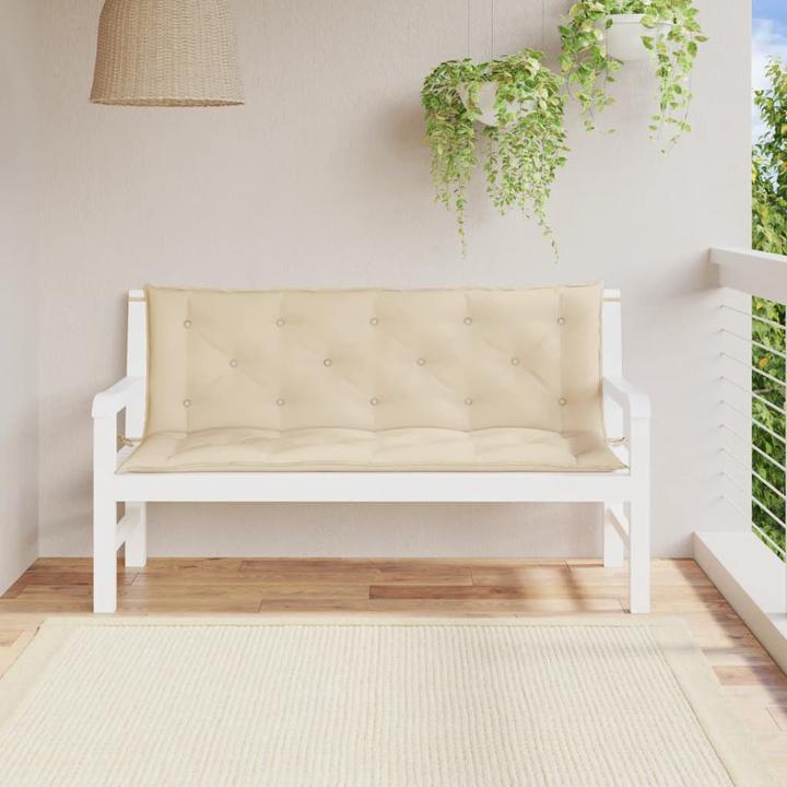 Actual product image vidaXL Garden bench cushions 2 pcs. O x ford fabric (150 x 50 x 7 cm)